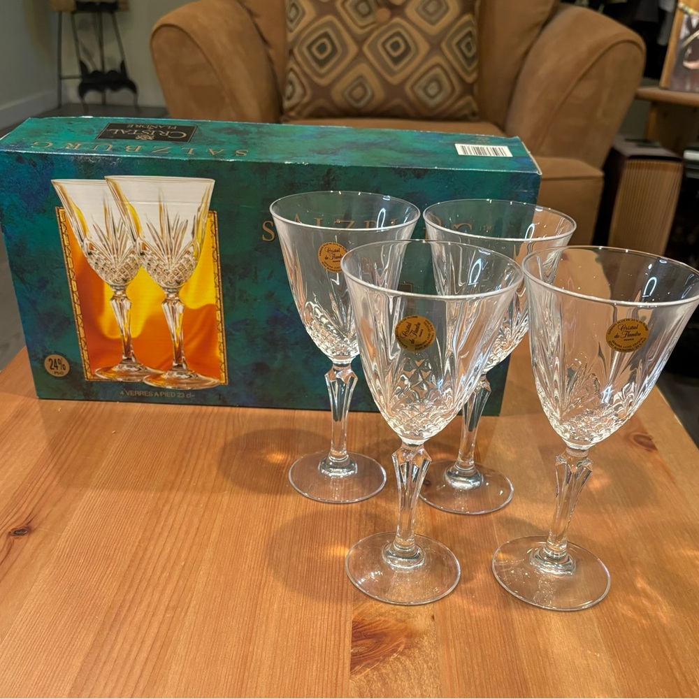 SALZBURG CUT GLASS CRYSTAL GLASSES
